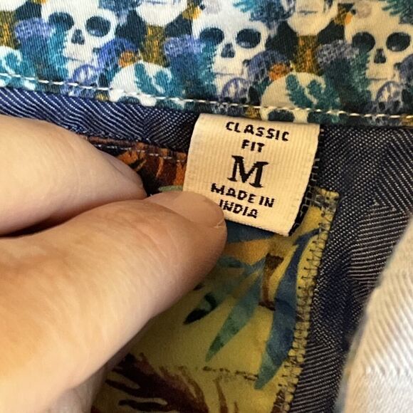 Robert Graham Men’s Blue Checkered Long Sleeve Flip Cuff Button Up Shirt Size M - Picture 4 of 8